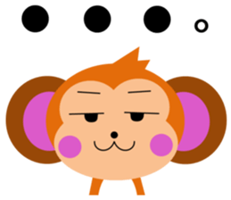 The monkey which likes bananas sticker #9216009