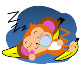 The monkey which likes bananas sticker #9216013