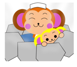 The monkey which likes bananas sticker #9216019