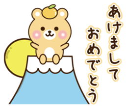 Happy new year bear sticker #9216029