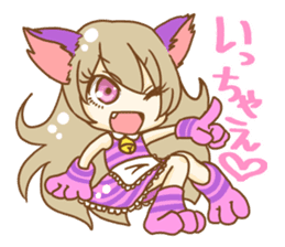 Cheshire cat Girl sticker #9216552