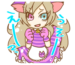 Cheshire cat Girl sticker #9216557