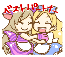 Cheshire cat Girl sticker #9216559