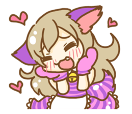 Cheshire cat Girl sticker #9216562