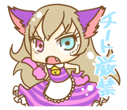 Cheshire cat Girl sticker #9216570