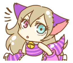Cheshire cat Girl sticker #9216576