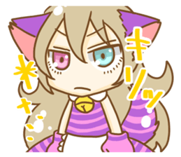 Cheshire cat Girl sticker #9216586