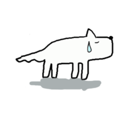 White dog  Sox cat sticker #9217095