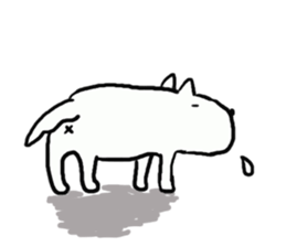 White dog  Sox cat sticker #9217105