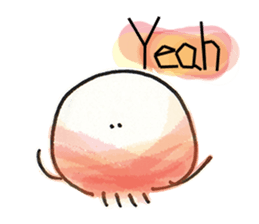 Jellyfish and warmth sticker #9217980