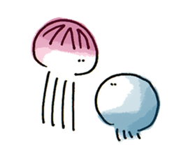 Jellyfish and warmth sticker #9217991