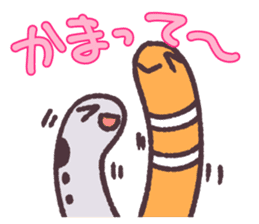 Cute and pretty spotted garden eel sticker #9218115
