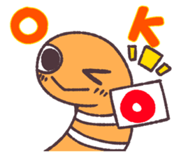 Cute and pretty spotted garden eel sticker #9218116