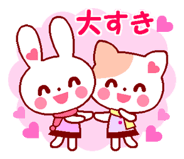 Cute rabbit and friends 5 sticker #9219283