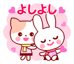 Cute rabbit and friends 5 sticker #9219287