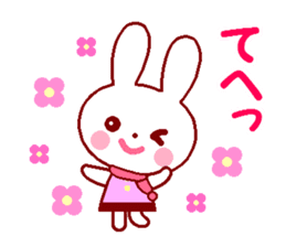 Cute rabbit and friends 5 sticker #9219288