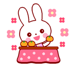 Cute rabbit and friends 5 sticker #9219290