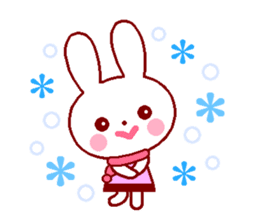 Cute rabbit and friends 5 sticker #9219293