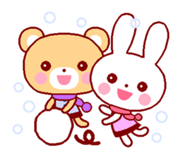 Cute rabbit and friends 5 sticker #9219294