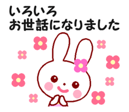 Cute rabbit and friends 5 sticker #9219301