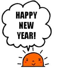 Happy new year 2016 HANA&TARO sticker #9219756