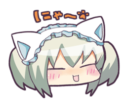 Girl of a cat sticker #9220235