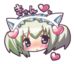 Girl of a cat sticker #9220245