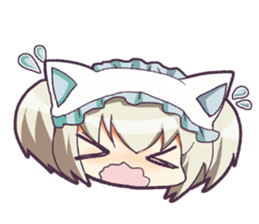 Girl of a cat sticker #9220255