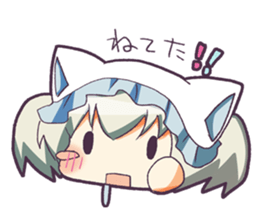 Girl of a cat sticker #9220268