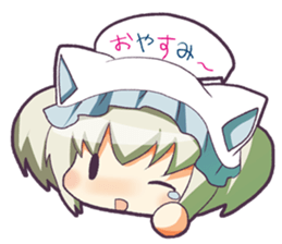 Girl of a cat sticker #9220269