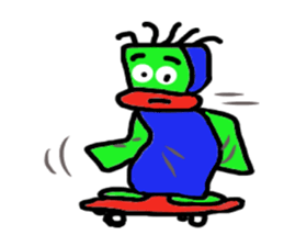 GREEN FACE MAN sticker #9220392