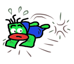 GREEN FACE MAN sticker #9220405