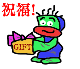 GREEN FACE MAN sticker #9220415