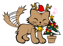 3 cats(X'mas & the New Year) sticker #9220642