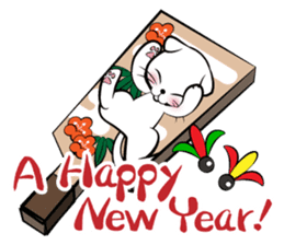3 cats(X'mas & the New Year) sticker #9220656