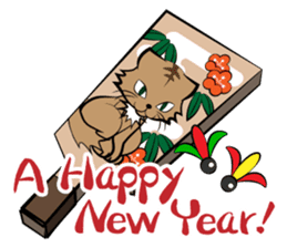 3 cats(X'mas & the New Year) sticker #9220660