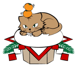 3 cats(X'mas & the New Year) sticker #9220661