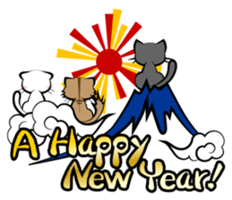 3 cats(X'mas & the New Year) sticker #9220663