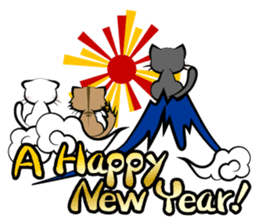 3 cats(X'mas & the New Year) sticker #9220663