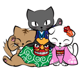 3 cats(X'mas & the New Year) sticker #9220671