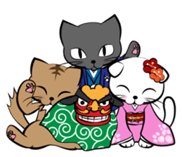 3 cats(X'mas & the New Year) sticker #9220671