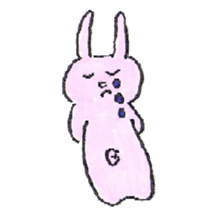 protruding navel rabbit sticker #9220714