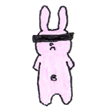 protruding navel rabbit sticker #9220715