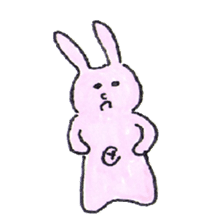 protruding navel rabbit sticker #9220717