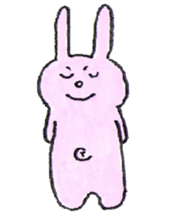 protruding navel rabbit sticker #9220727