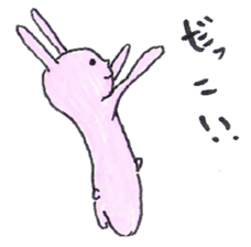 protruding navel rabbit sticker #9220734