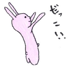 protruding navel rabbit sticker #9220734