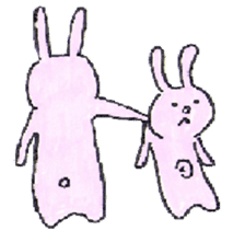 protruding navel rabbit sticker #9220744