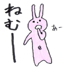 protruding navel rabbit sticker #9220747