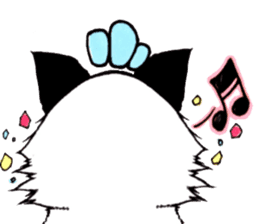 White cat comics style sticker #9220801